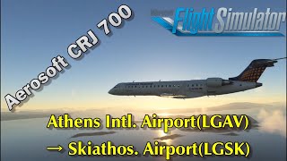 MSFS2020  VR  Athens Airport LGAV → Skiathos Airport LGSK NDB Approach Rwy01 Landing [upl. by Rausch]