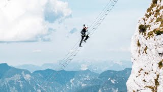 Über 700m in der Luft Donnerkogel Klettersteig mit Himmelsleiter [upl. by Aicela]