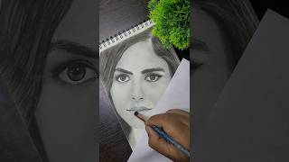 Portrait Drawing Mrunal Thakur  Sita Ramam  410 portrait challenge art charcoalpotrait draw [upl. by Mccord]