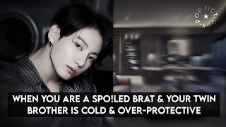 JUNGKOOK FF “ YOU ARE A SPOLED BAT amp YOUR TWIN BROTHER IS CEO COLD amp OVERPROTECTIVE “ btsff [upl. by Hurlbut957]