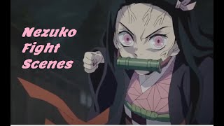 Nezuko Kamado Fight Scenes Eng Dub  Demon Slayer  Kimetsu No Yaiba [upl. by Adroj]