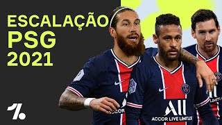 Ramos Messi e Neymar Qual a ESCALAÇÃO do PSG pra 2021 [upl. by Aehsal465]