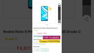 Redmi Note 9 Pro Max Refurbished from CashifySupersale supersale cashify shorts [upl. by Sirama754]