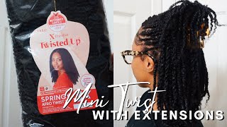 mini twist extensions tutorial  contentbydom [upl. by Repotsirhc]