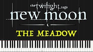 The Twilight Saga New Moon  The Meadow  Alexandre Desplat Piano Tutorial Synthesia [upl. by Refannej]