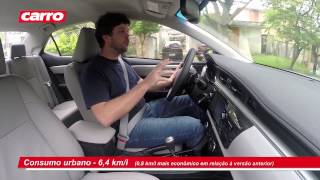 Toyota Corolla XEi 2015  Teste  CARRO [upl. by Annasiul498]