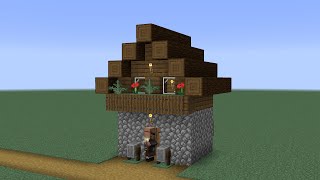 How to build a Minecraft Village WeaponsmithBlacksmith 1 114 taiga [upl. by Anaoy183]