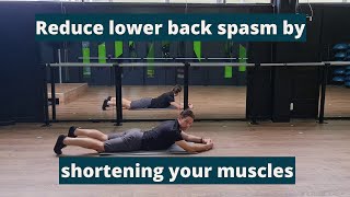 Reduce lower back spasm by shortening your erector spinae muscles  The MSK Physio [upl. by Nellahs]