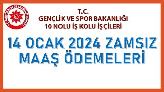 GSB 10 Nolu İş Kolu  14 Ocak 2024 Zamsız Maaş Ödemeleri [upl. by Mure]