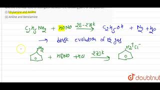 Give the chemical tests to distinguish between the following pairs of compounds  i Ethylamine a [upl. by Anibor]