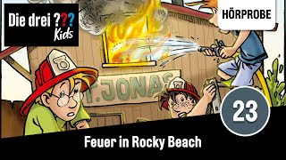 Die drei  Kids  Folge 23 Feuer in Rocky Beach  Hörprobe zum Hörspiel [upl. by Eittak243]