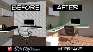 TUTORIAL VRAY 340 SKETCHUP 01  INTERFACE BAHASA INDONESIA [upl. by Hoisch]