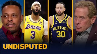 Anthony Davis exits early shot clock stoppages plague in Lakers loss vs Warriors  NBA  UNDISPUTED [upl. by Nivled]