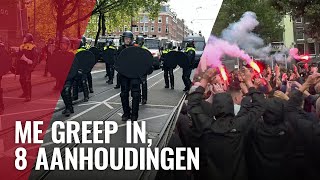 Zo verliep actie Ajaxfans op Leidseplein en bij hoofdbureau politie [upl. by Stahl525]