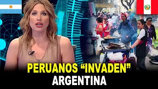 🤯Argentinos en SHOCK al presenciar GRAN cantidad de vendedores de COMIDA PERUANA [upl. by Avuha]