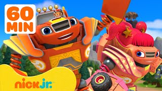 Blazes BEST Family Rescues 2 w Sparkle  1 Hour Compilation  Nick Jr [upl. by Adnolor]