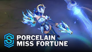 Porcelain Miss Fortune Skin Spotlight  PreRelease  PBE Preview  League of Legends [upl. by Aicyla]