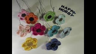 Kleine Blume aus Fleecedecke nähen und mit Draht dreidimensional gestalten DIY  Nr108 [upl. by Atiuqel]