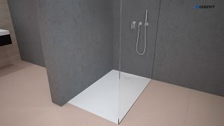 Geberit Shower surface Setaplano  Installation [upl. by Auberon]