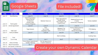 Dynamic Calendar [upl. by Eellah]