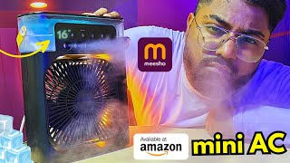 Review Portable mini Ac for Home Humidifier Air Cooler Fan Mini Cooler on Amazon Meesho [upl. by Olva997]