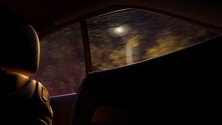 Sleeping On The Backseat Of A Car On A Rainy Night  Gentle Car Sound For Sleeping  4K [upl. by Mabelle]