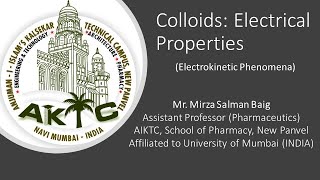 Colloids Electrokinetic Phenomena [upl. by Ellehcirt]