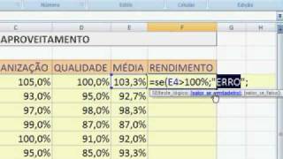 FUNÇÃO SE COM 4 ARGUMENTOS ANINHADA COM FUNÇÃO E [upl. by Hsima871]