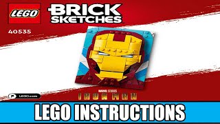 LEGO Instructions  Brick Sketches  40535  Iron Man [upl. by Anwahsar23]