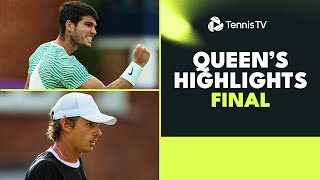 Carlos Alcaraz vs Alex De Minaur For The Title  Queens 2023 Final Highlights [upl. by Nav]