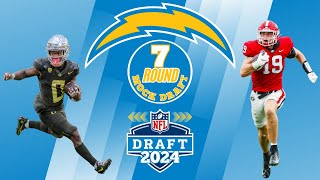 Los Angeles Chargers 2024 7 Round Mock Draft nfl nfldraft mockdraft [upl. by Doehne992]