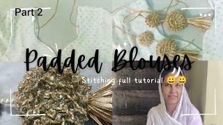 Padded blouse stitching full process❣️❣️Very easy tutorial blouse stitching [upl. by Schargel]