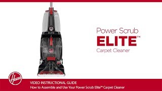 Hoover® Power Scrub Elite Carpet Cleaner  Assembly and Use [upl. by Boorer627]