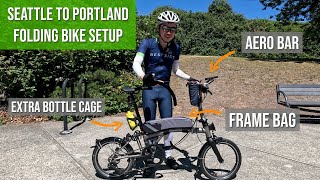 My Brompton Setup to Ride 206 Miles in One Day  Seattle to Portland on my TLine Folding Bike [upl. by Kindig687]