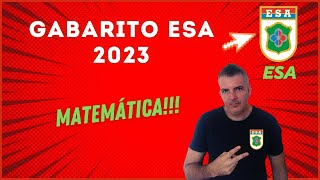 CORREÇÃO PROVA ESA 2022  MATEMÁTICA [upl. by Oirotciv]