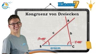 Kongruenz von Dreiecken  Klasse 7 ★ Wissen [upl. by Varrian897]