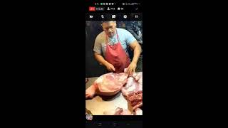 DEBONE PIG PORK HAM LEG CUTTING AMAZING KNIFE SKILLSDEBONE 91 AMAZING MEAT PORK🐖🐖🍖🍖🥩🥩 [upl. by Martella]