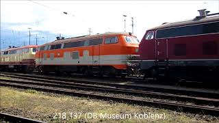 MegaLokzug aus vielen bunten Loks der Baureihen 215 216 217 218 und 225 V160Familie [upl. by Aisiram574]