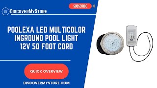 Poolexa SS1050X 10Inch Large LED Multicolor Inground Pool Light 12 Volt 50 Foot Cord [upl. by Miran]