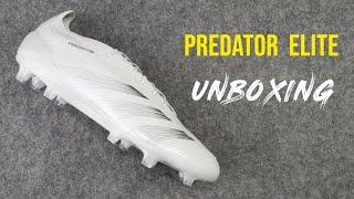 adidas Predator Elite FG White Pack Unboxing 4K  IE1803 [upl. by Annehsat934]