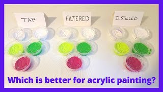 Distilled Water vs Tap Water for Fluid Art amp Acrylic Paints  Which is better Surprising results [upl. by Wellington]