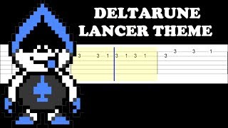 Deltarune  Lancer Theme Easy Guitar Tabs Tutorial [upl. by Birdella]