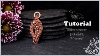 Layered wire weave pendant tutorial  Curves [upl. by Ardnohsal]