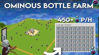 Minecraft EASIEST Ominous Bottle Farm Tutorial 121  450 Perh [upl. by Suivatnod]