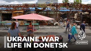 Ukraine war Donetsk residents struggle for survival [upl. by Llert]