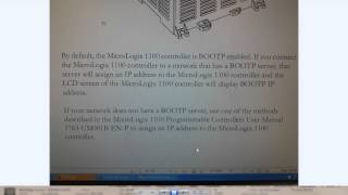 MICROLOGIX 1100 DHCP IP ADDRESSING [upl. by Rehm881]