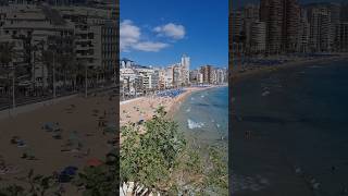 Levante Beach Seen From Plaça Del Castell Benidorm alicante visitbenidorm [upl. by Santos]