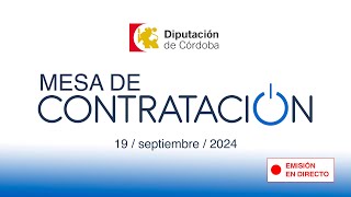 Mesa de contratación de la Diputación de Córdoba  19 de septiembre 2024 [upl. by Ruon817]