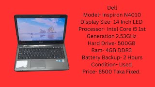 Dell Core i5 1st GenUsed laptop500GB HDD4GB Ram [upl. by Noreh]