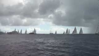 PAUL ALLEN REPORTING LIVE FROM ST BARTHSBARTS BUCKET REGATTA 2012 [upl. by Kantor]